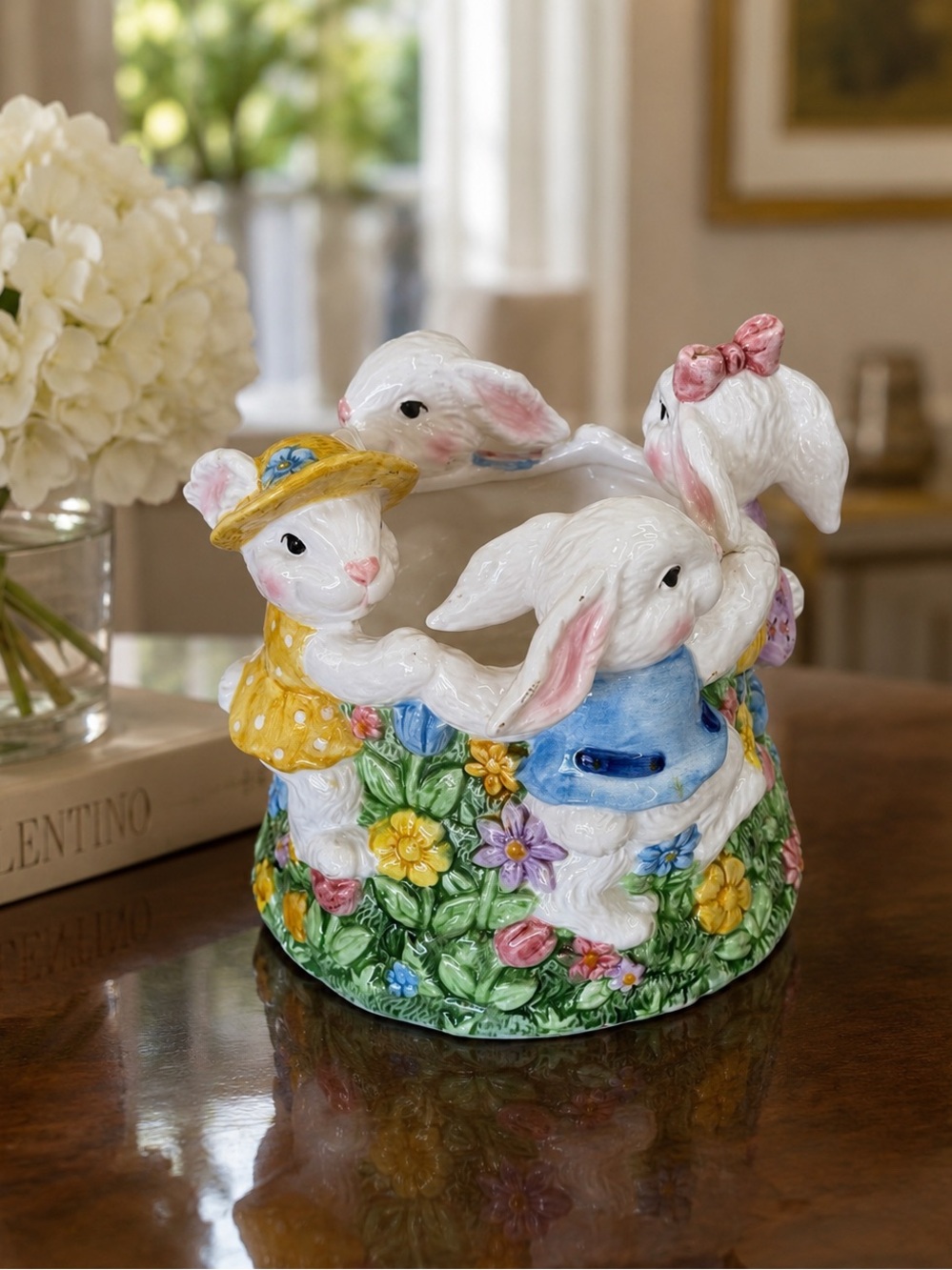 FIGI Easter Bunnies Circle Of Celebration - Sunday In The Park Ceramic 7”